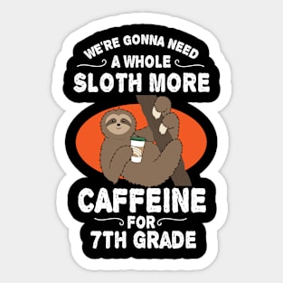 Seventh Grade Teacher Coffee Lover Gift Sticker